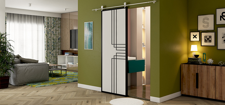 sliding bathroom door installation in Royal Palm Beach